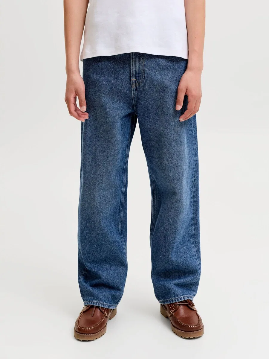 Джинсы Jack & Jones Junior Baggy Jeans 'JJIAlex JJOriginal' синего цвета — фото 4