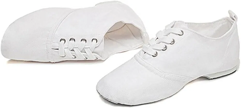 Детские джазовые ботинки для девочек на шнуровке MSMAX, Low-Top White — фото 4