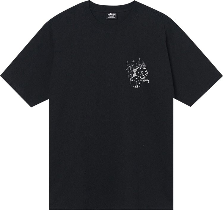 

Футболка Stussy Fire Dice Tee 'Black', черный