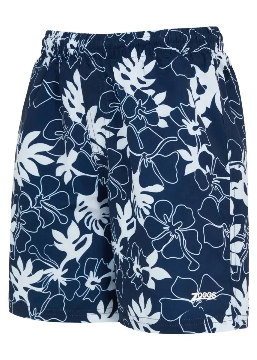 Детские плавки для мальчиков с принтом Ecodura Zoggs, Blue Floral — фото 2