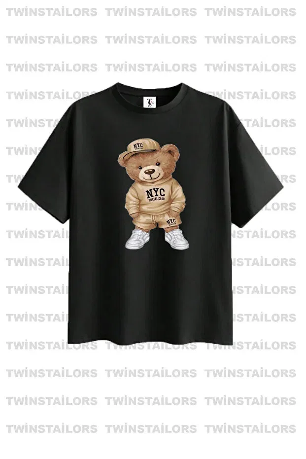 Детский комплект футболок для мальчиков с принтом Teddy bear printed Twins Tailors, Yellow — фото 3