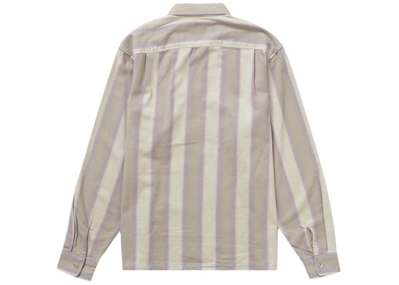 Мужская фланелевая рубашка на молнии Supreme Stripe Flannel, Grey — фото 2