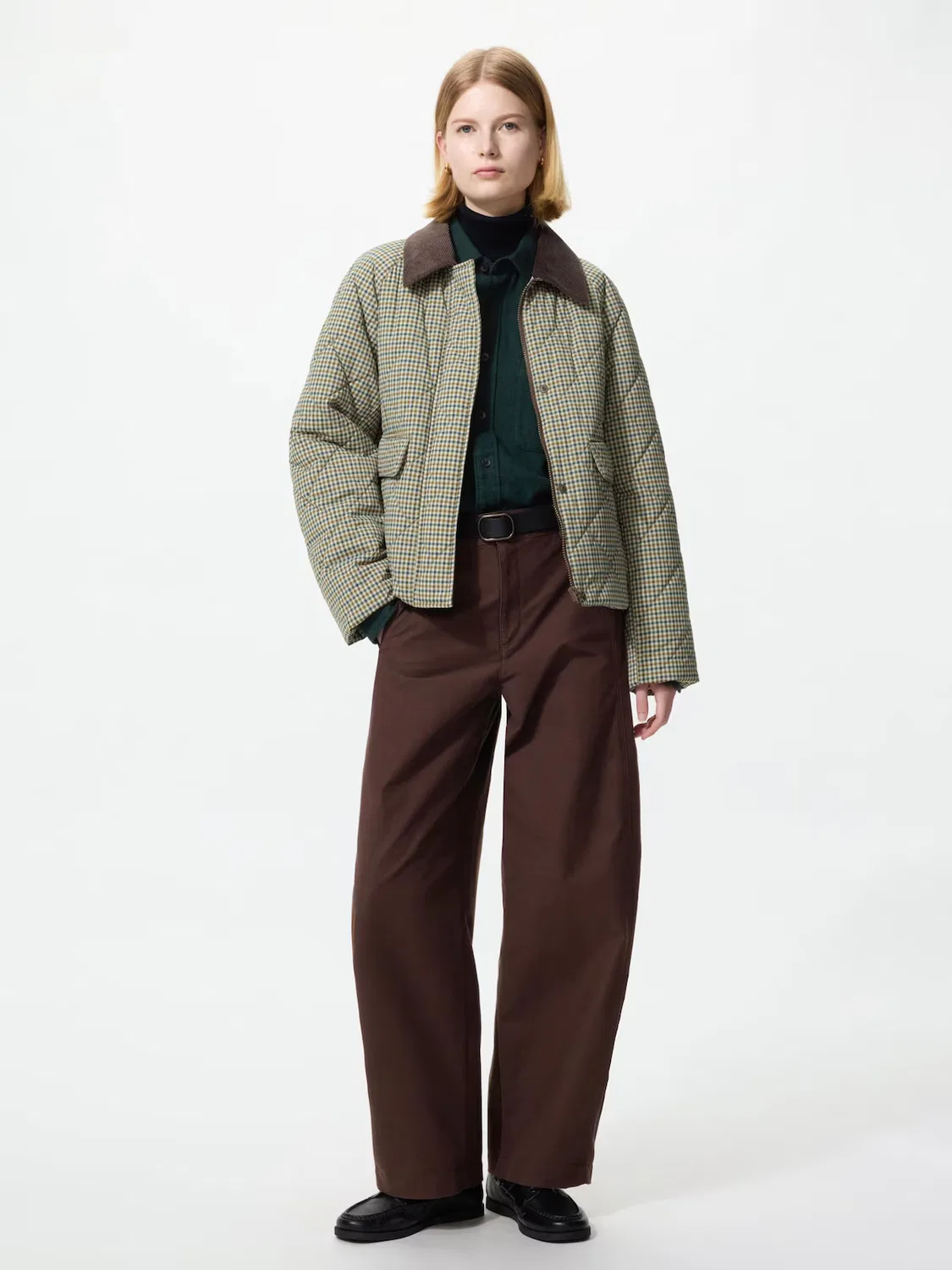 Куртка Paddard Utility Short Jacket Uniqlo, утилитарный крой, коричневый — фото 2