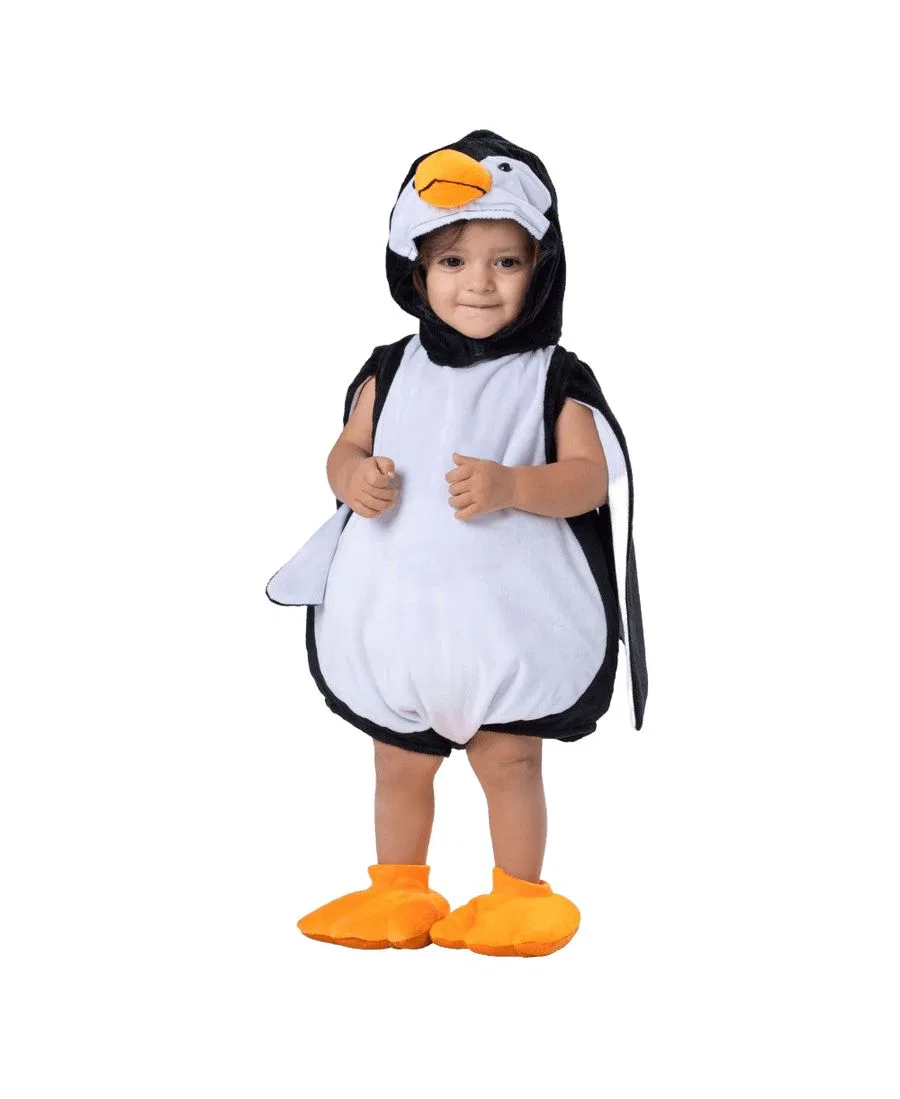 Детский костюм пингвина с капюшоном и пинетками Dress Up America, Black & White