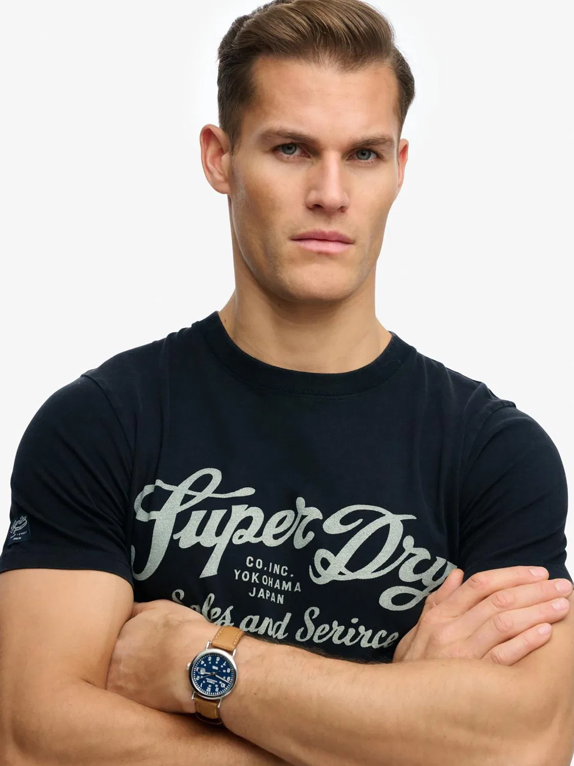 Футболка свободного кроя Industry Worker Superdry, синий — фото 3