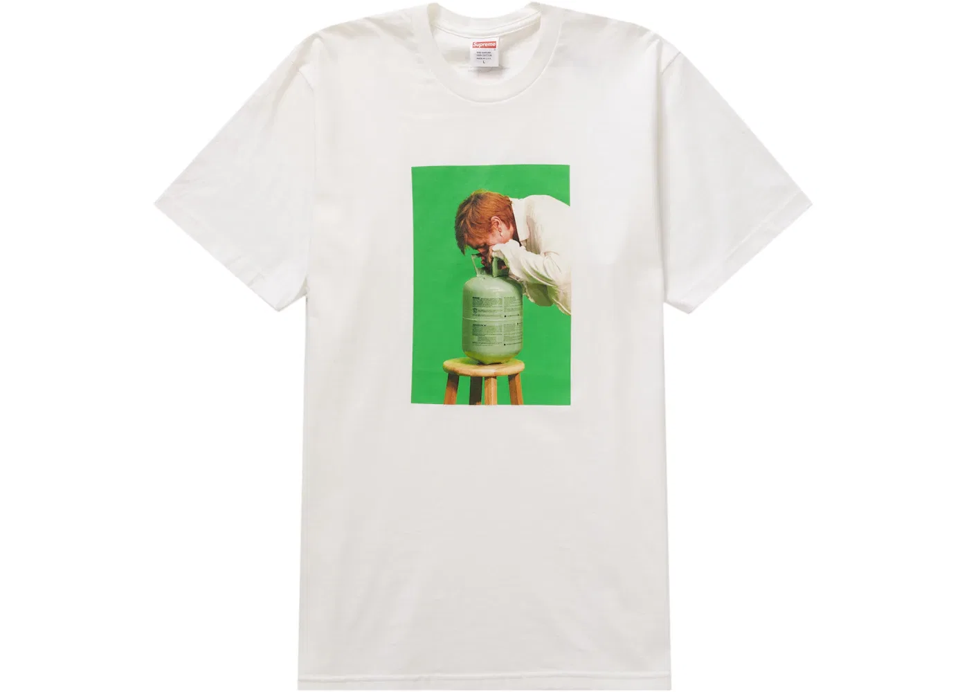 Мужская футболка с принтом Supreme Mark Leckey GreenScreen Tee, White