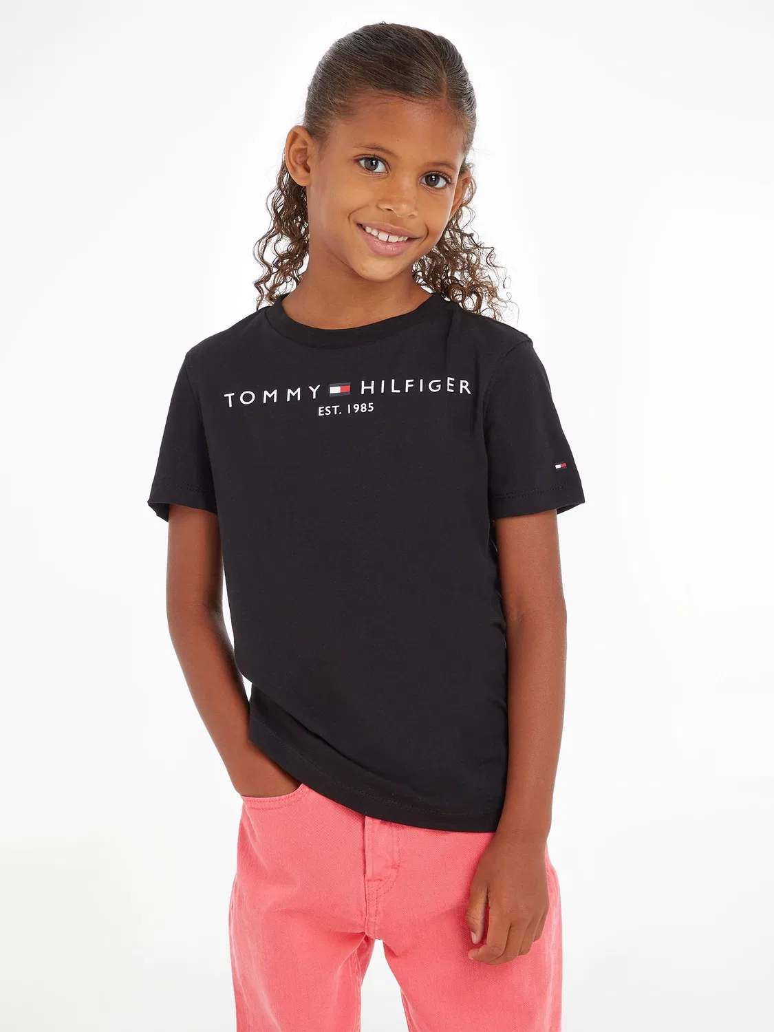 Футболка, хлопковая, Essential Tommy Hilfiger, черный