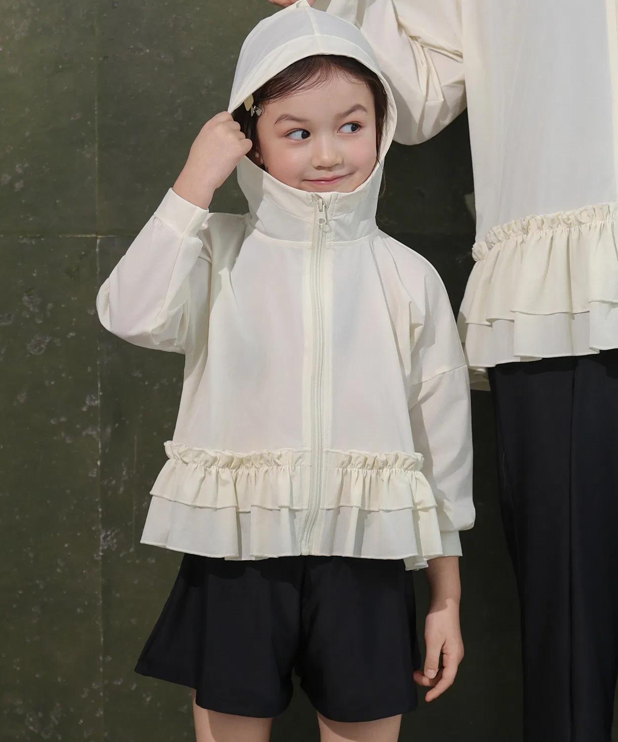 Детский комплект для девочек с длинным рукавоми принтом Rashguard TeddyShop, White Black
