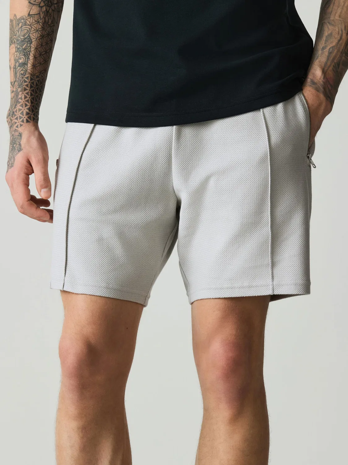 Шорты Grey Textured Pintuck Jersey Next, серый