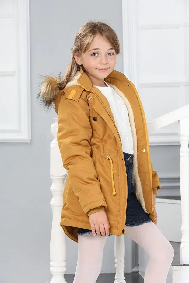 Детское пальто для девочек с принтом Asortix, Hardal