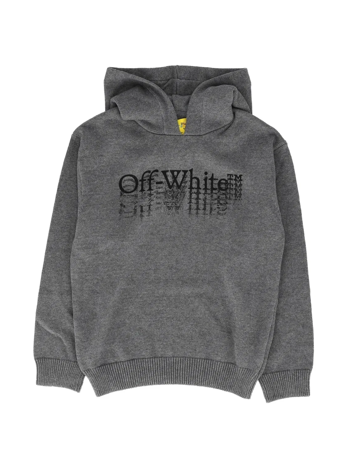 Худи серого цвета из хлопка и шерсти OFF-WHITE, серый