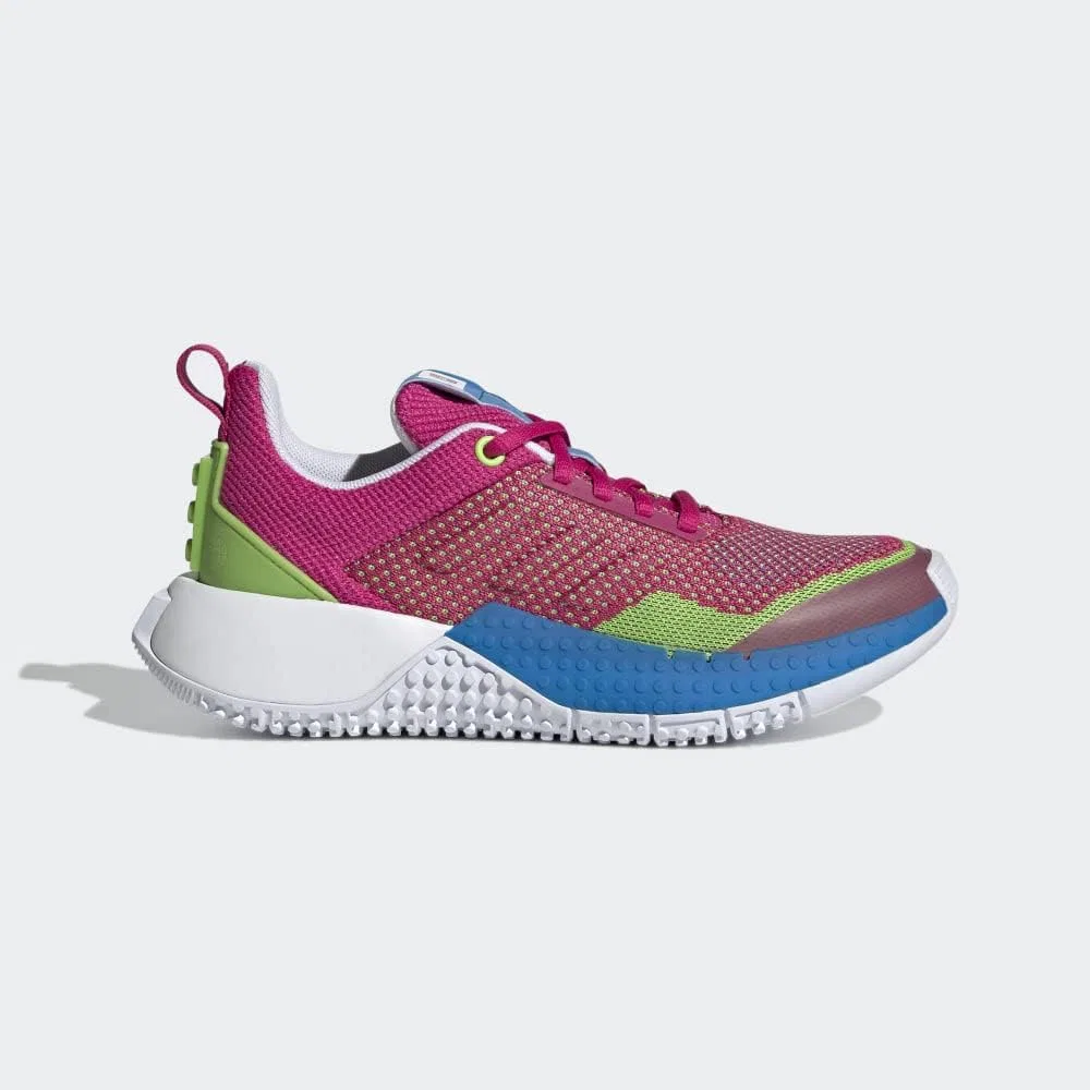 Детские кроссовки для девочек с принтом Lego Sport Pro Low adidas, Real Magenta/Real Magenta/Semi Solar Green — фото 2