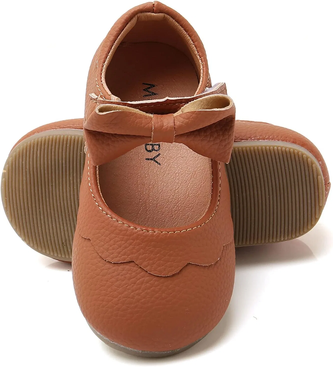 Детские туфли Мэри Джейн с бантом для девочек WILLFUN, Brown — фото 4