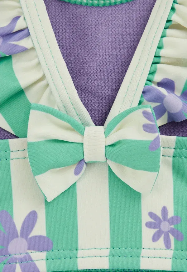 Купальник комплект с цветочным принтом We Fashion, Sea Green, зеленый — фото 3