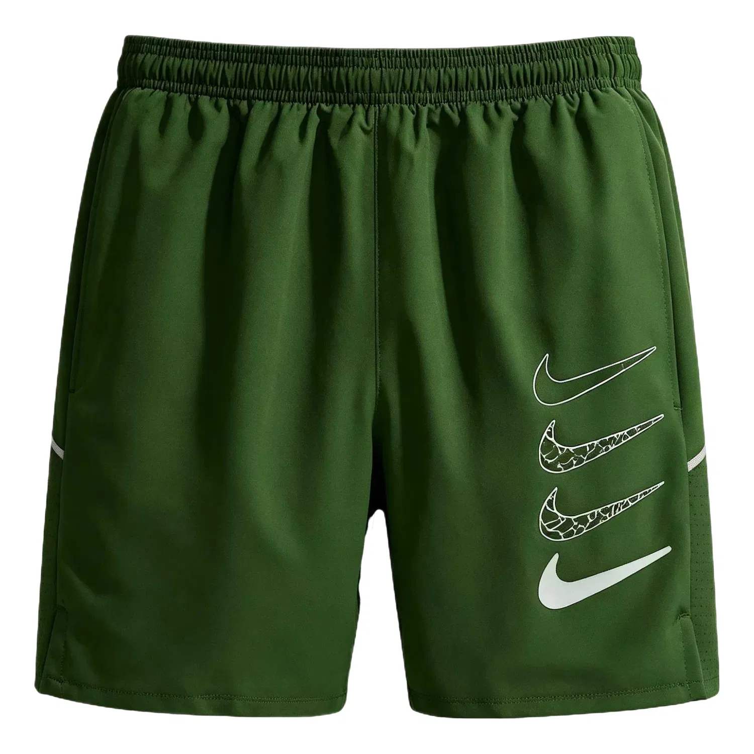Мужские шорты для бега с принтом Nike Miler Dri-FIT, зеленый