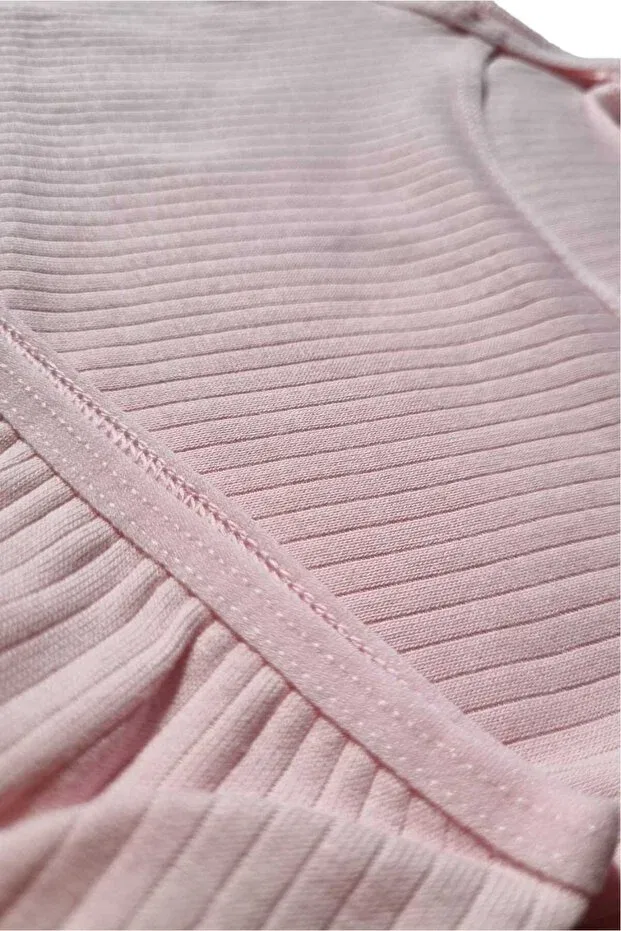 Детский комплект маек и трусов для девочек Premium Ribbed Combed Cotton Fabric Strap Tezzgelsin, Colored — фото 2