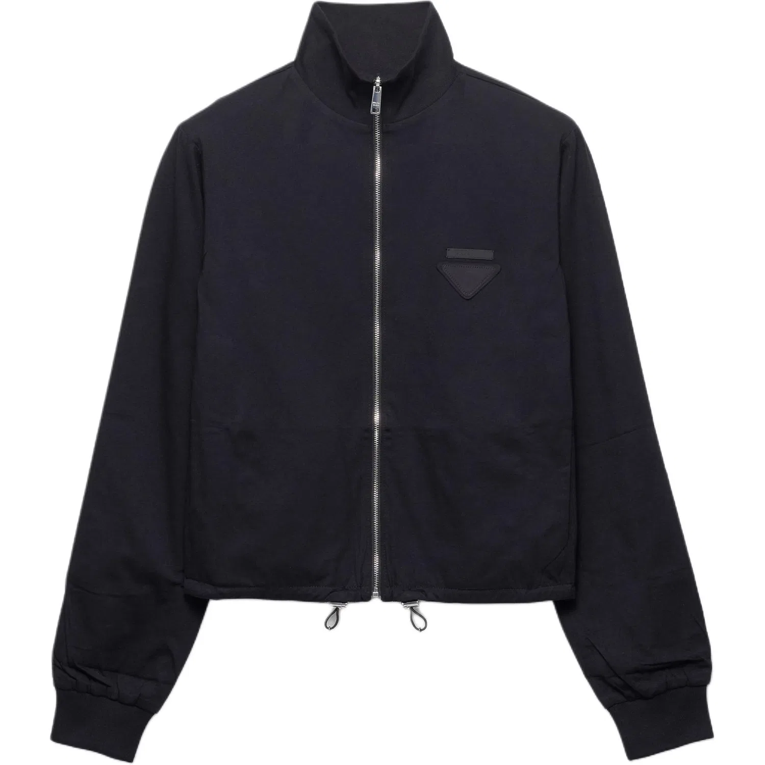Женская куртка с воротником-стойкой, прямого кроя Black PRADA, Black