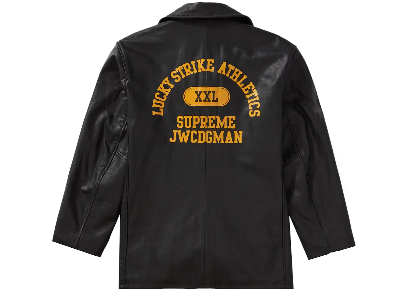 Мужское пальто-бушлат Supreme JUNYA WATANABE CDG MAN Schott Leather Peacoat, Black