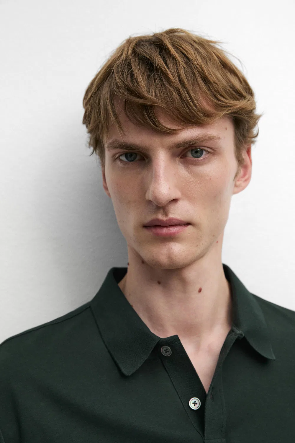 Поло Massimo Dutti, хлопковое, хаки — фото 4