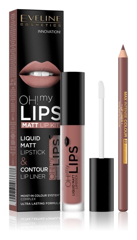 

Комплект для губ Eveline Cosmetics OH! my LIPS Matt, 02 Milky Chocolate
