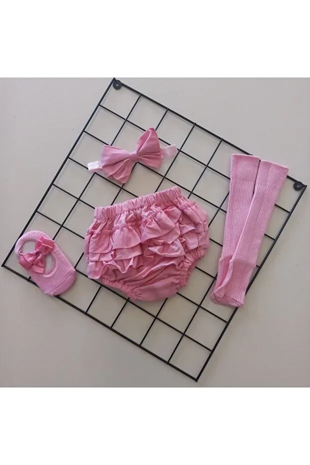 Детский комплект для девочек с оборками Mars Baby, Pink