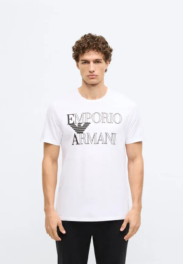 Пижамная футболка с круглым вырезом Emporio Armani, White — фото 3