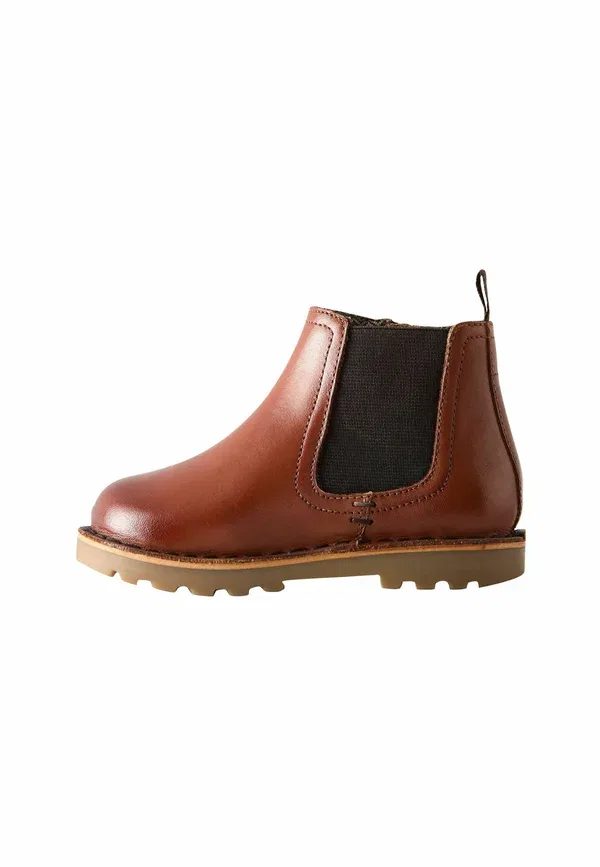 Ботинки кожаные Regular fit chelsea baby shoes Next, Tan Brown, светло-коричневый