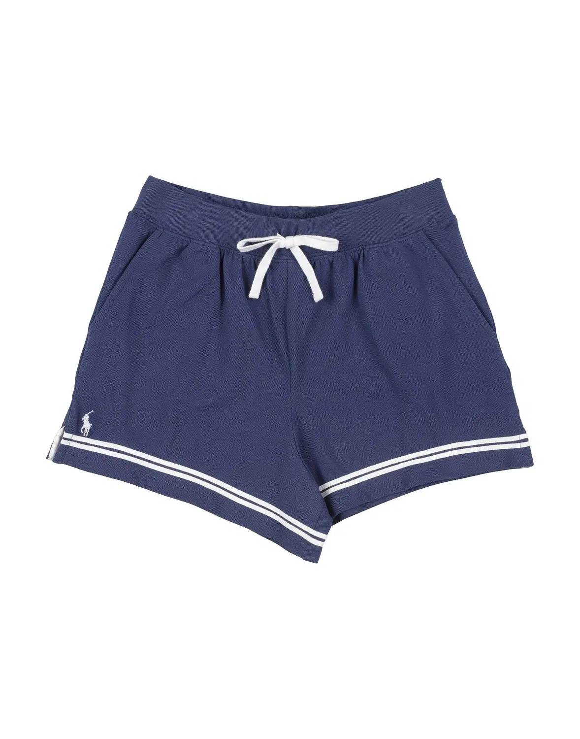 Детские шорты для девочек с принтом Striped Stretch Mesh Short Polo Ralph Lauren, темно‑синий
