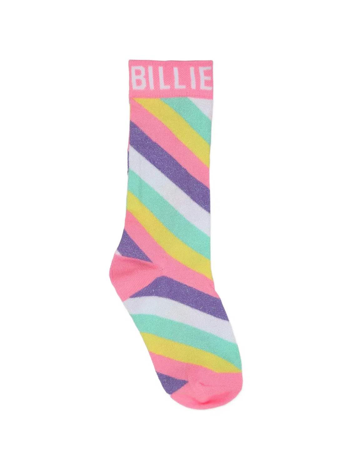 Полосатые носки с блестящим эффектом Billieblush, розовый — фото 2