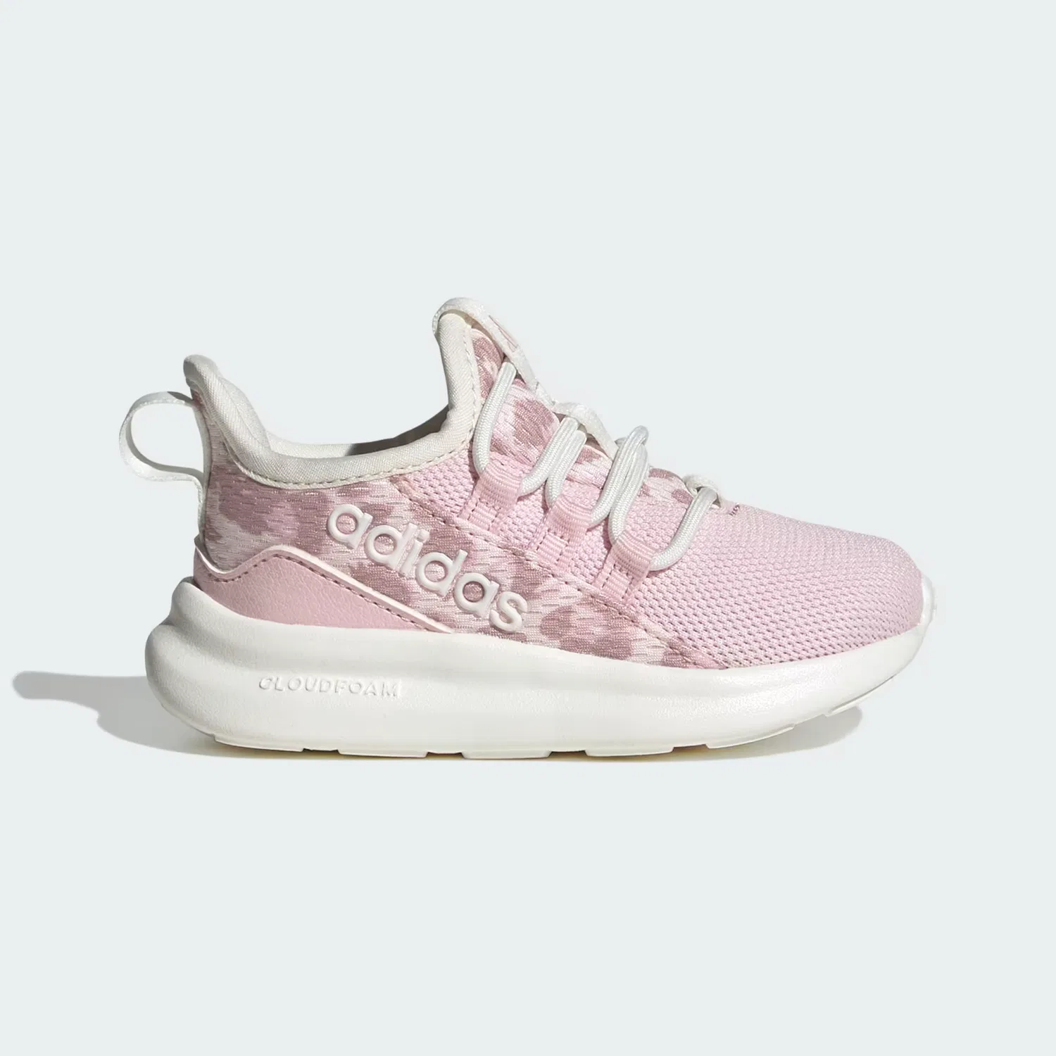 Детские кроссовки без шнуровки LITE RACER ADAPT 8.0 Adidas Sportswear, белый с розовым
