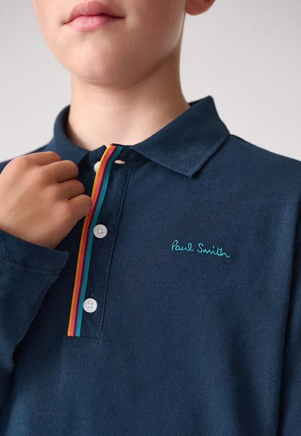 Футболка с длинным рукавом из 100% хлопка, Paul Smith Junior, Navy Blue, темно-синий — фото 4