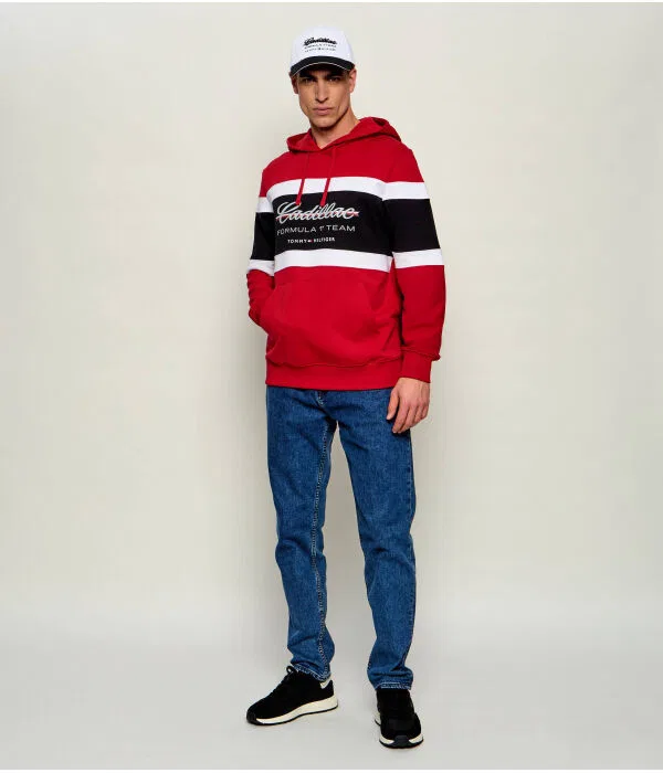 Мужская толстовка с капюшоном Tommy Hilfiger x Cadillac Formula 1 Team, Красный — фото 2