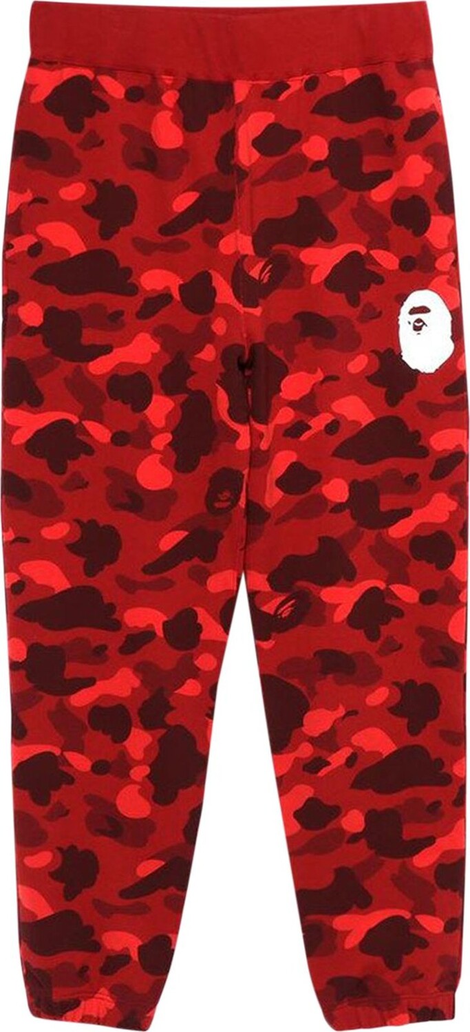 

Брюки BAPE Color Camo Wide Fit Sweat Pants Red, красный