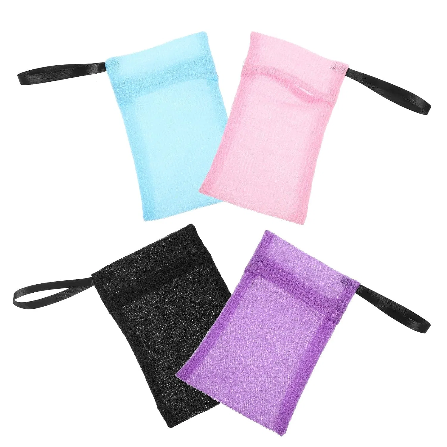 Мочалка для душа MOBUTOFU, 4 шт, Nylon, 19,5x13 см