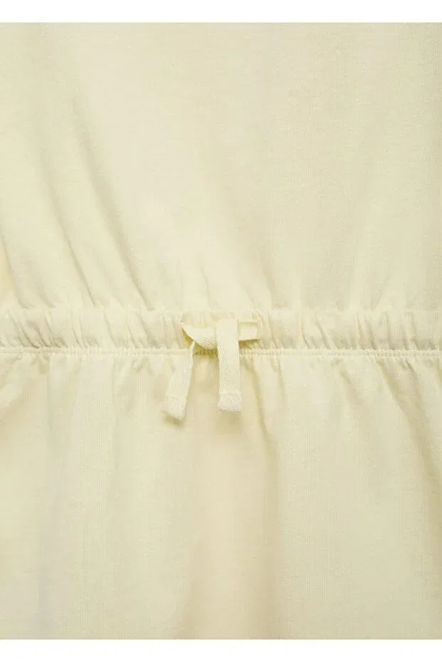 Детское платье для девочек хлопковое Mango Baby, Pastel Yellow — фото 3