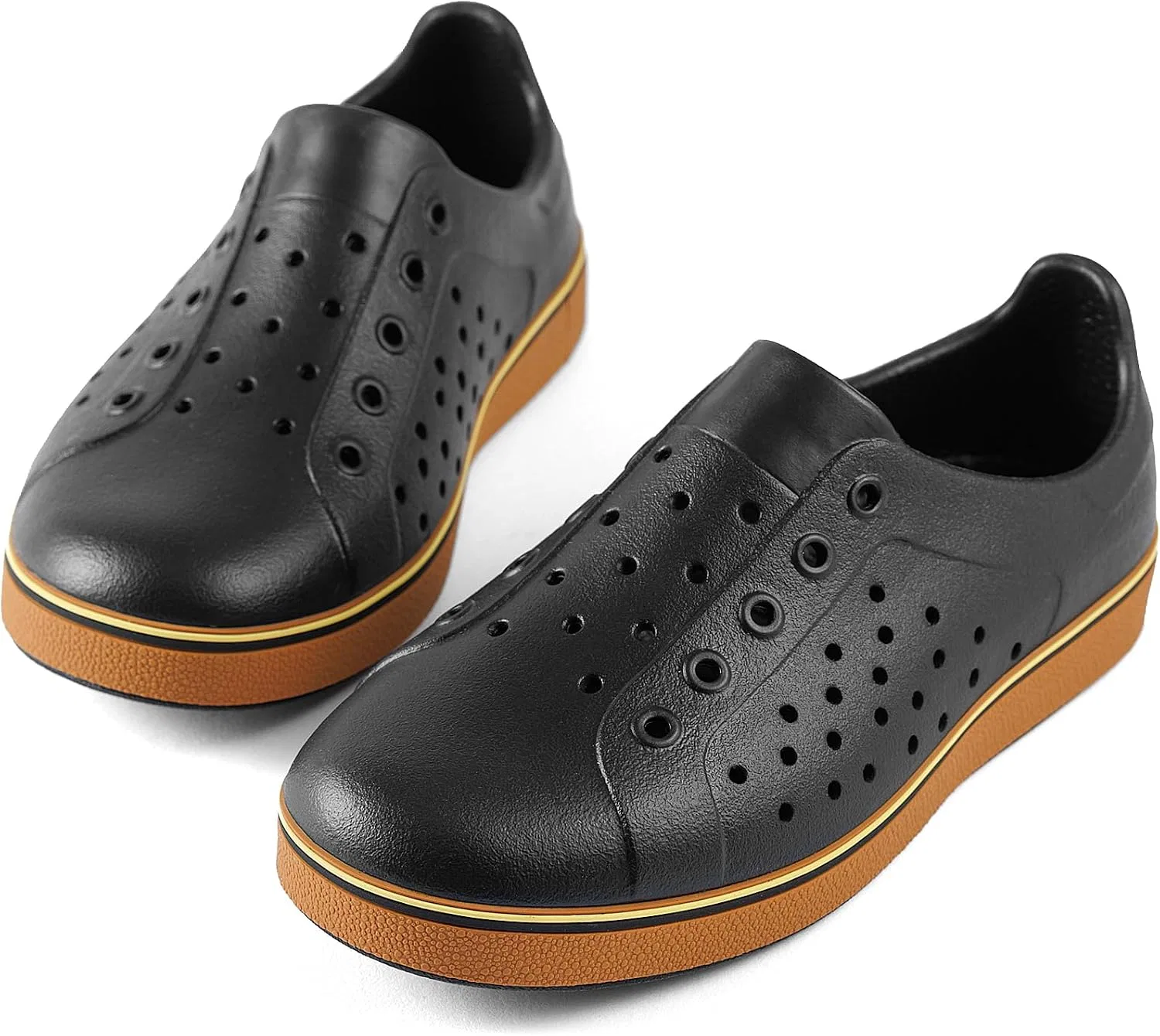 Детские слипоны-лоферы для мальчиков водонепроницаемые People Footwear, Ace Kids Really Black/Butter/Gum — фото 2