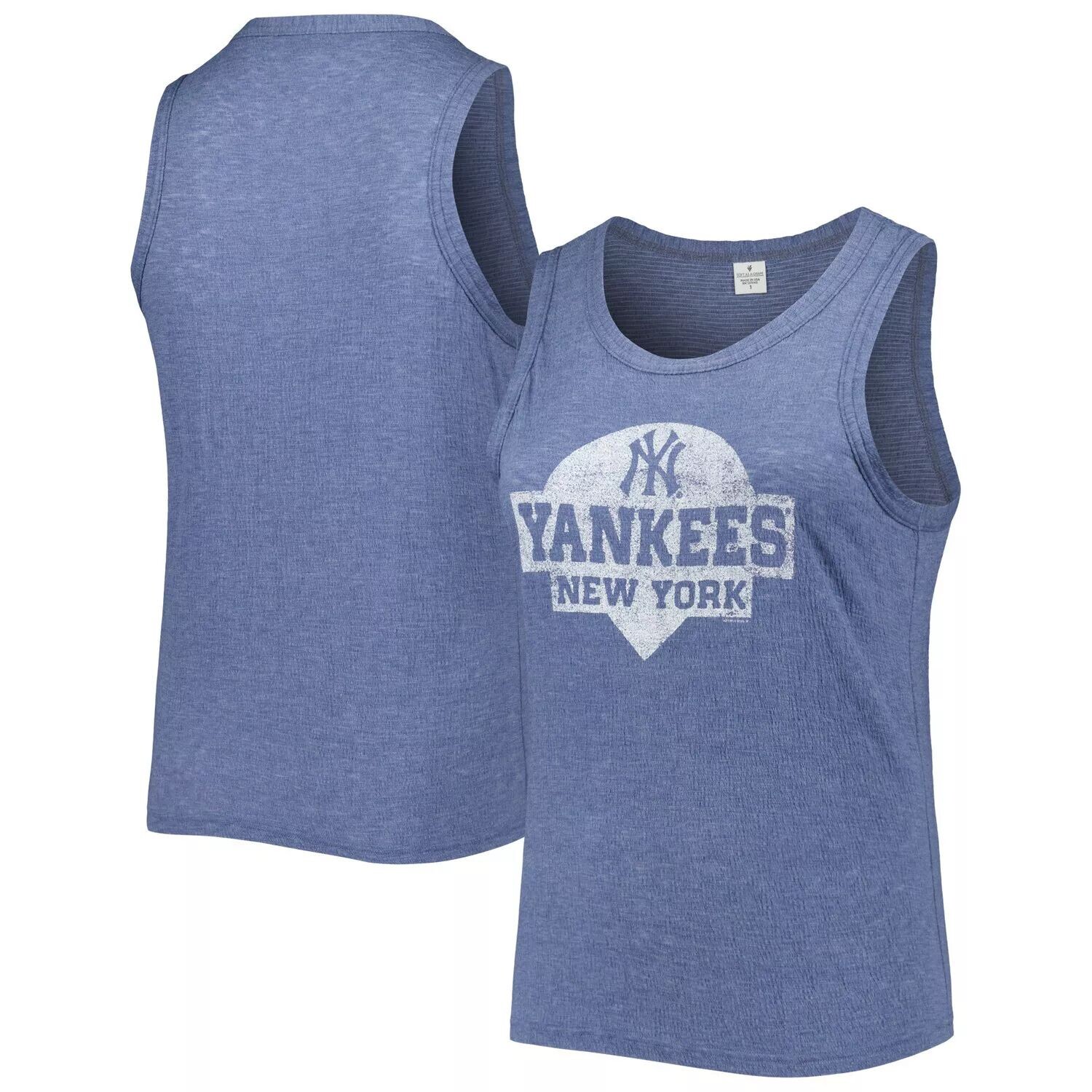 

Женская мягкая, как виноград, темно-синяя майка New York Yankees из трехслойной ткани с высоким воротником больших размеров, Синий, Женская мягкая, как виноград, темно-синяя майка New York Yankees из трехслойной ткани с высоким воротником больших размеров