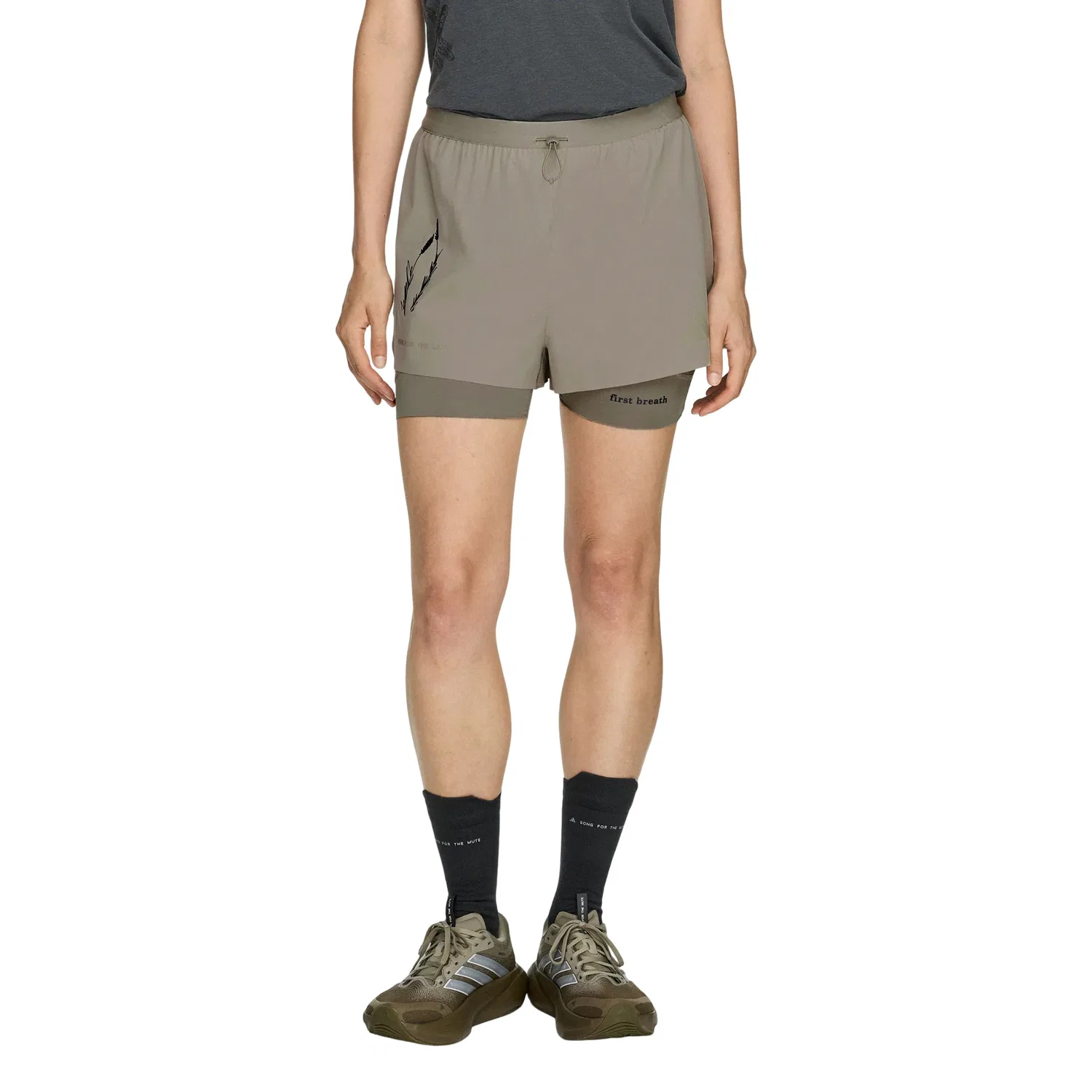 Женские шорты Song For the Mute 2in1 Shorts Asia Sizing 'Putty Beige' adidas, Putty Beige — фото 4