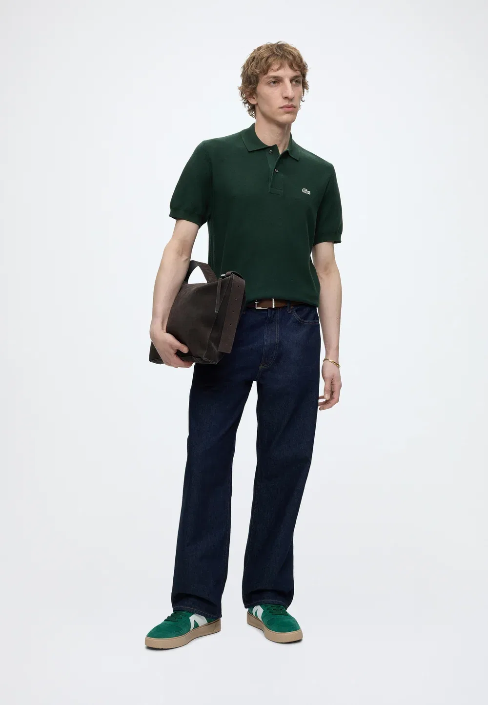 Рубашка поло Lacoste зеленый — фото 2