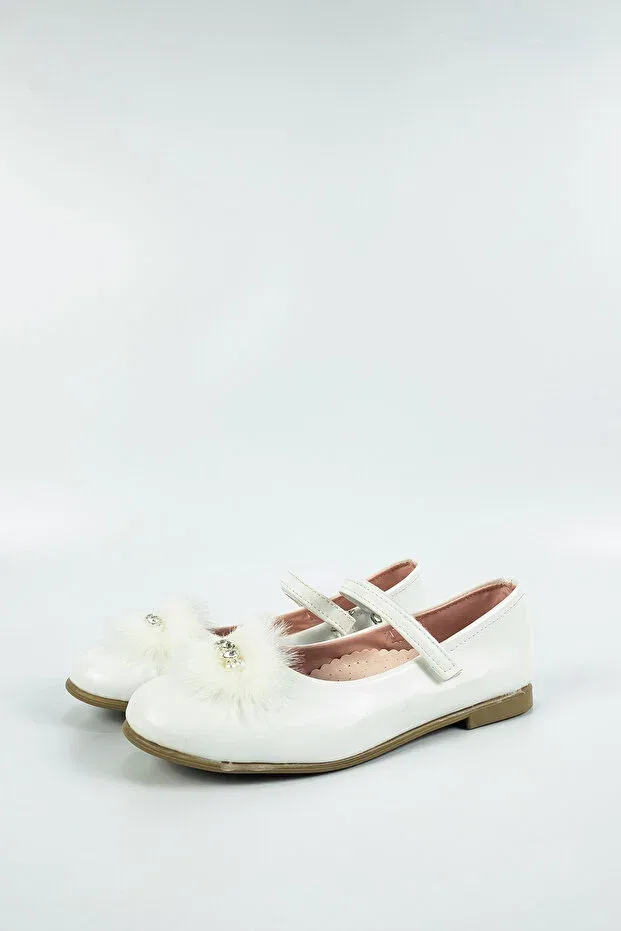 Детские балетки для девочек без каблука Iremsu, Full White