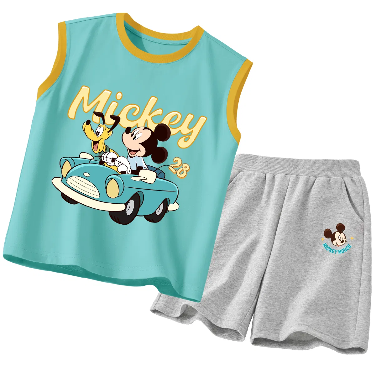Детский спортивный костюм с круглым вырезом, Disney, Di Square Blue White+Di Fun Smile K Black — фото 4