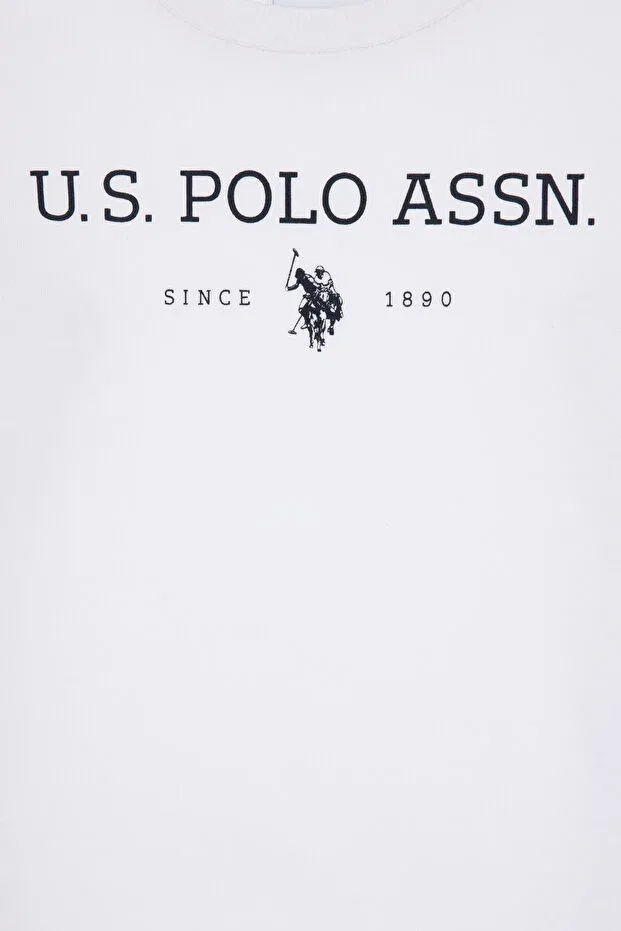 Детские свитшот для мальчиков хлопковый U.S. Polo Assn., White — фото 4