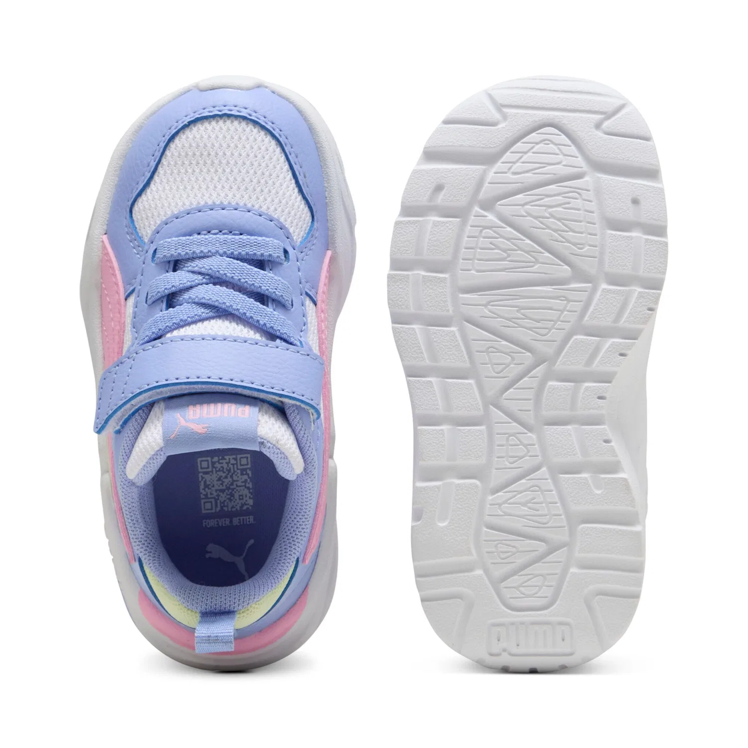 Детские текстильные кроссовки TRINITY 2 LT AC+ INF PUMA, White/Pink Shimmer/Intense Lavender — фото 4