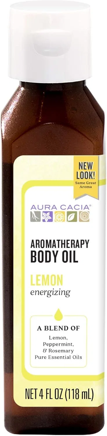 Ароматерапевтическое масло для тела Energizing Lemon, Aura Cacia, 118 мл