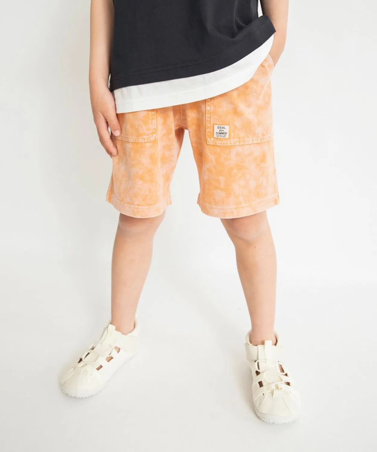 Детские шорты пигментной окраски с эластичным поясом Branshes, Orange — фото 3