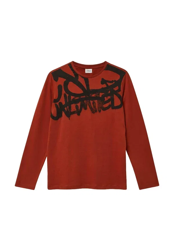 Футболка с длинным рукавом хлопок Long sleeved top S.Oliver, красный