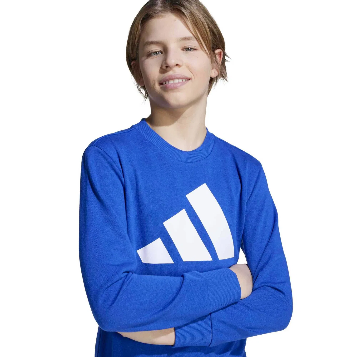 Детский спортивный костюм с принтом 3-Streifen J BL FT JOG 240 Adidas, Konigsblau — фото 4