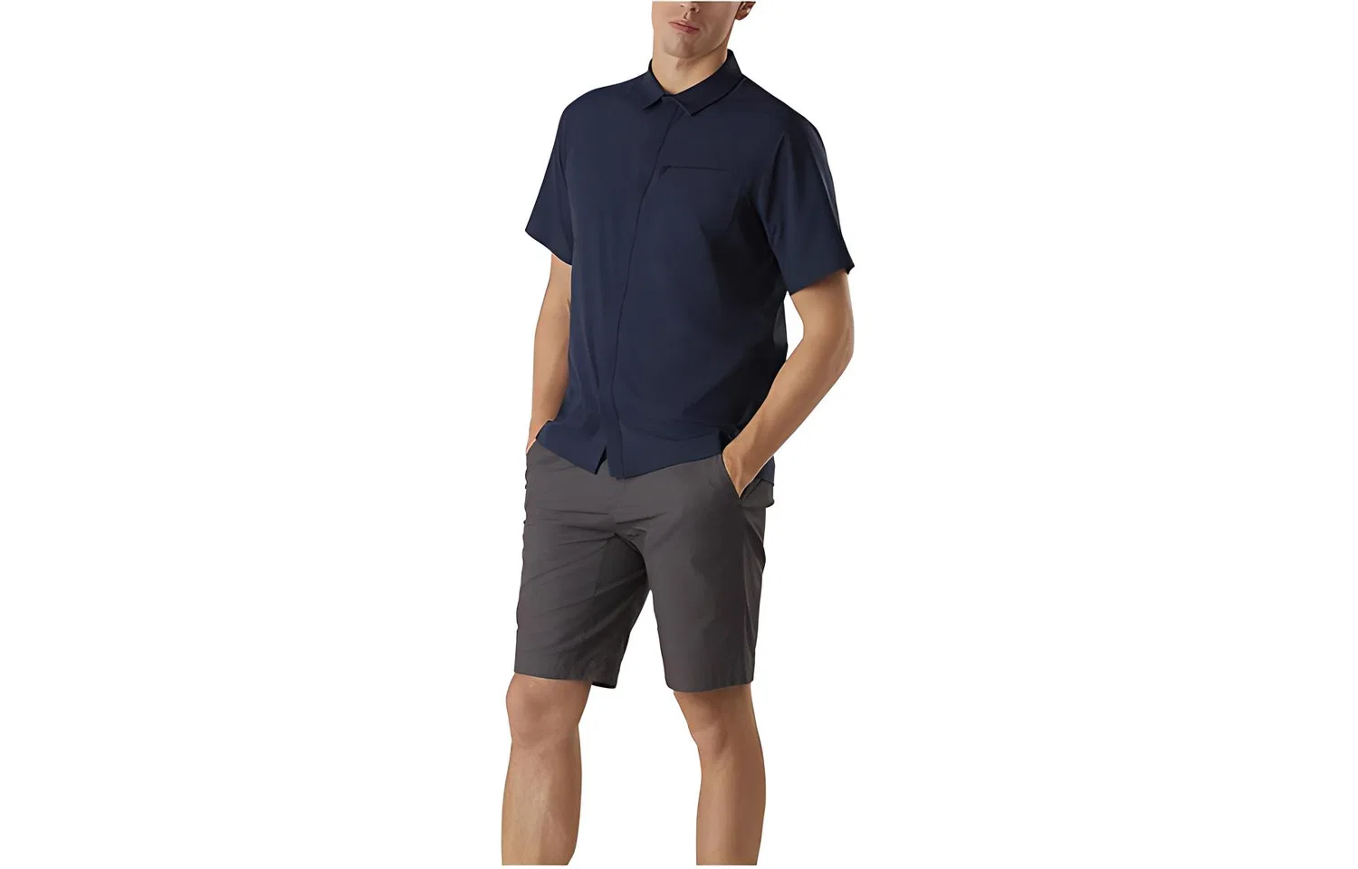 Мужская рубашка в ретро-спортивном стиле Arcteryx, Dark Blue/Tui