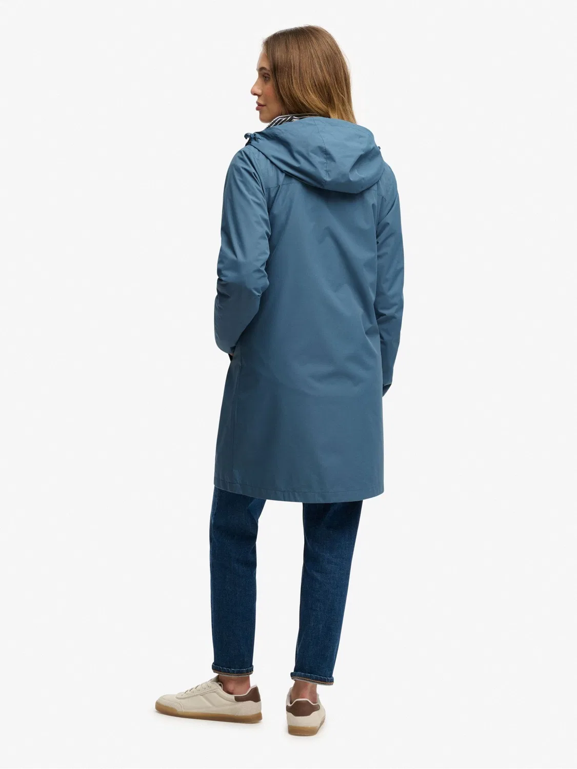 Ветровка Superdry Longline Tri Windbreaker, синий — фото 3