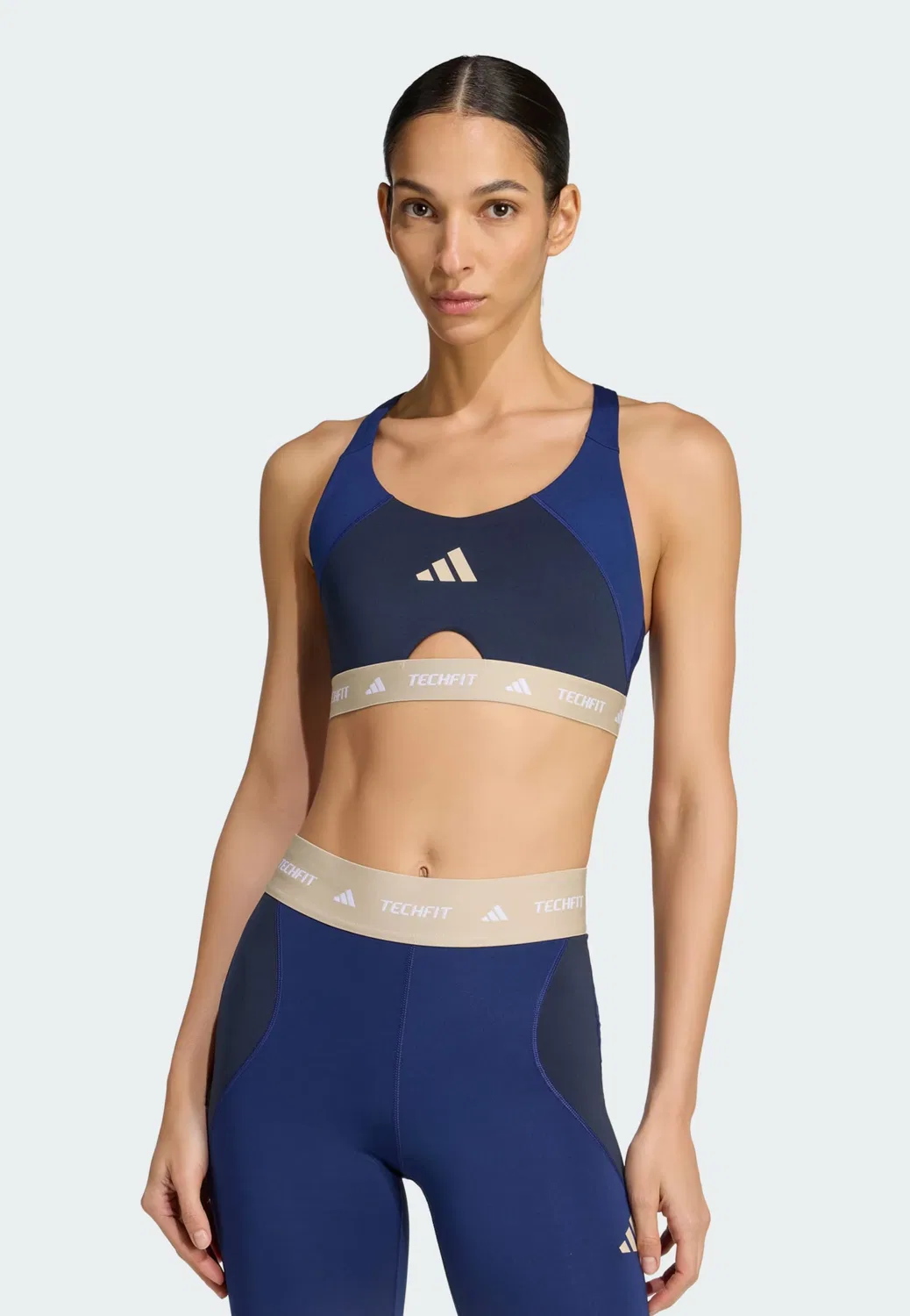 Спортивный бюстгальтер-бралетт Adidas Performance, темно-синий и темно-синий цвета — фото 3